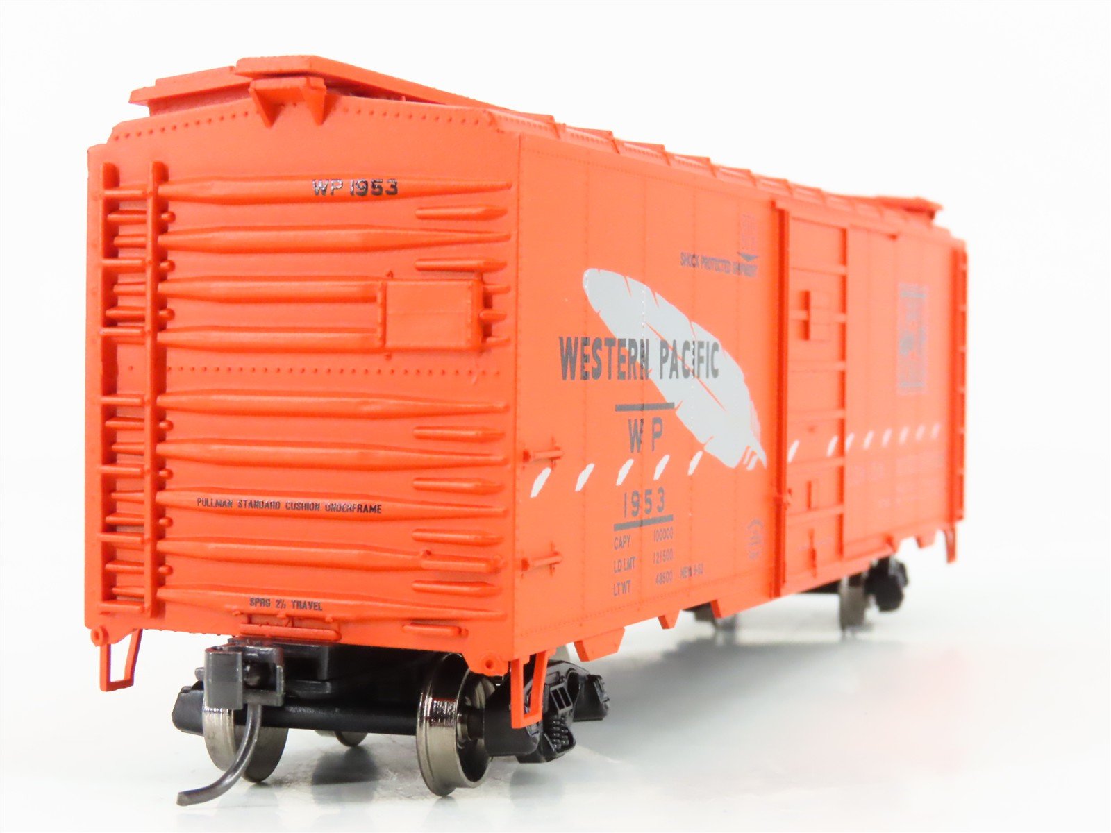 HO Scale Athearn 70321 WP Western Pacific Feather 40' Single Door Box Car #1953