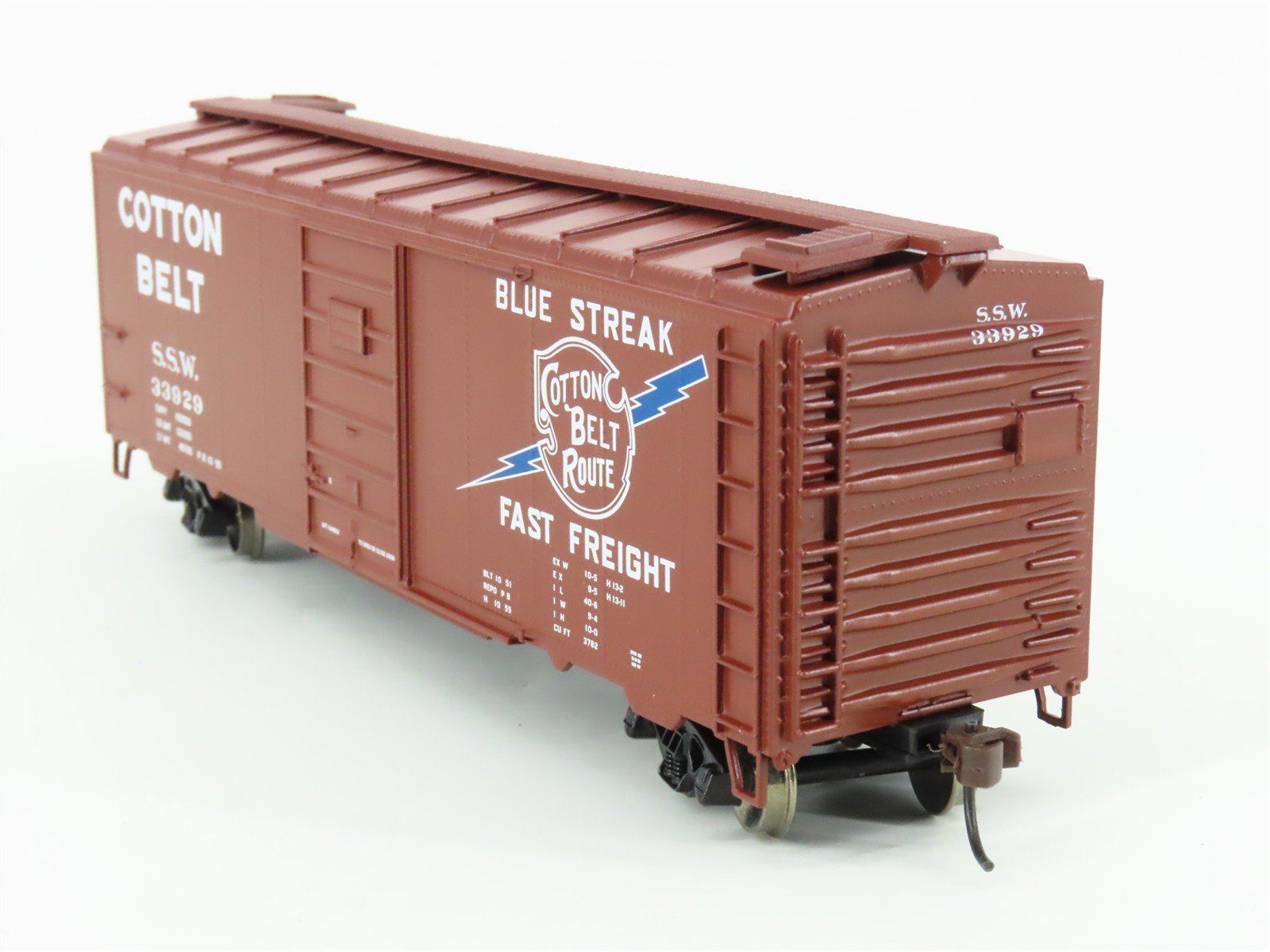 HO Scale Athearn 70333 SSW Cotton Belt Route 40' Single Door Box Car #33929