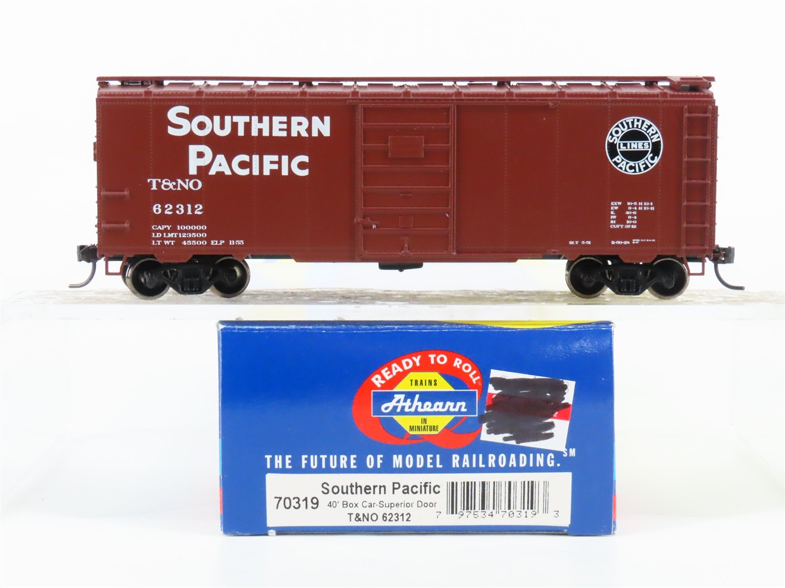 HO Scale Athearn 70319 T&NO SP Southern Pacific 40' Single Door Box Car #62312