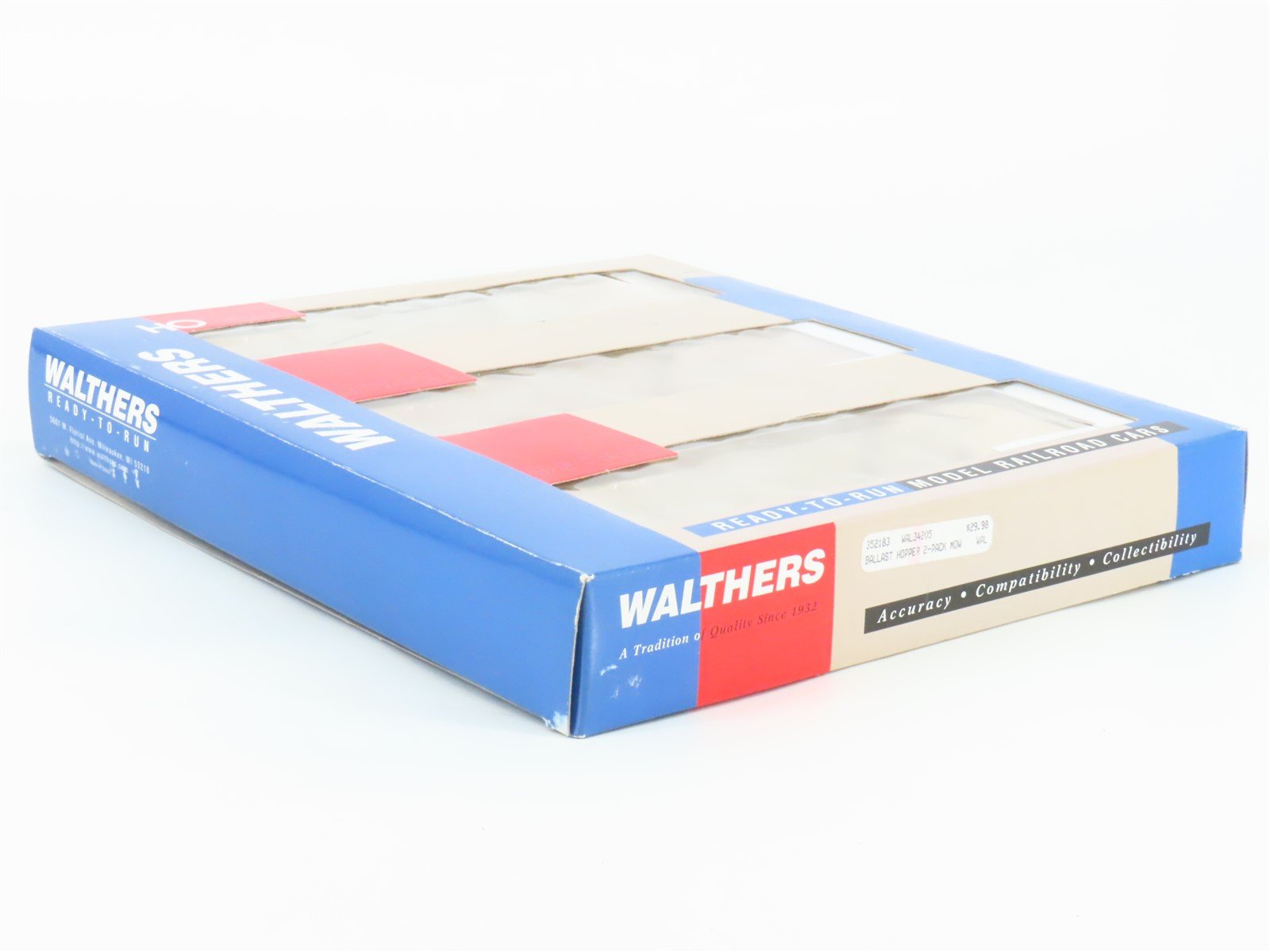 HO Scale Walthers 932-34205 MOW Maintenance of Way 2-Bay Ballast Hoppers 3-Pack