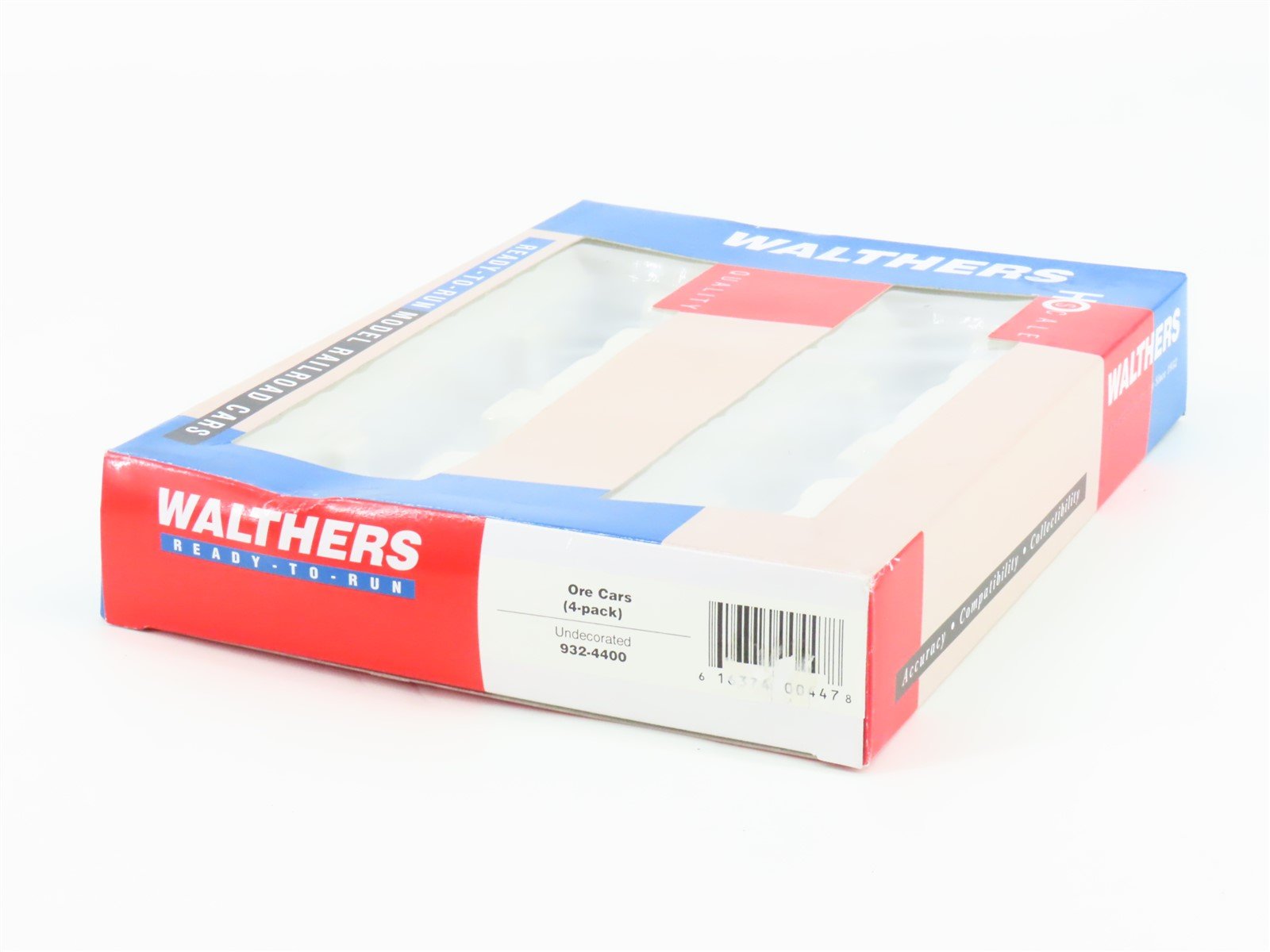 HO Scale Walthers 932-4400 Undecorated Ore Cars 4-Pack