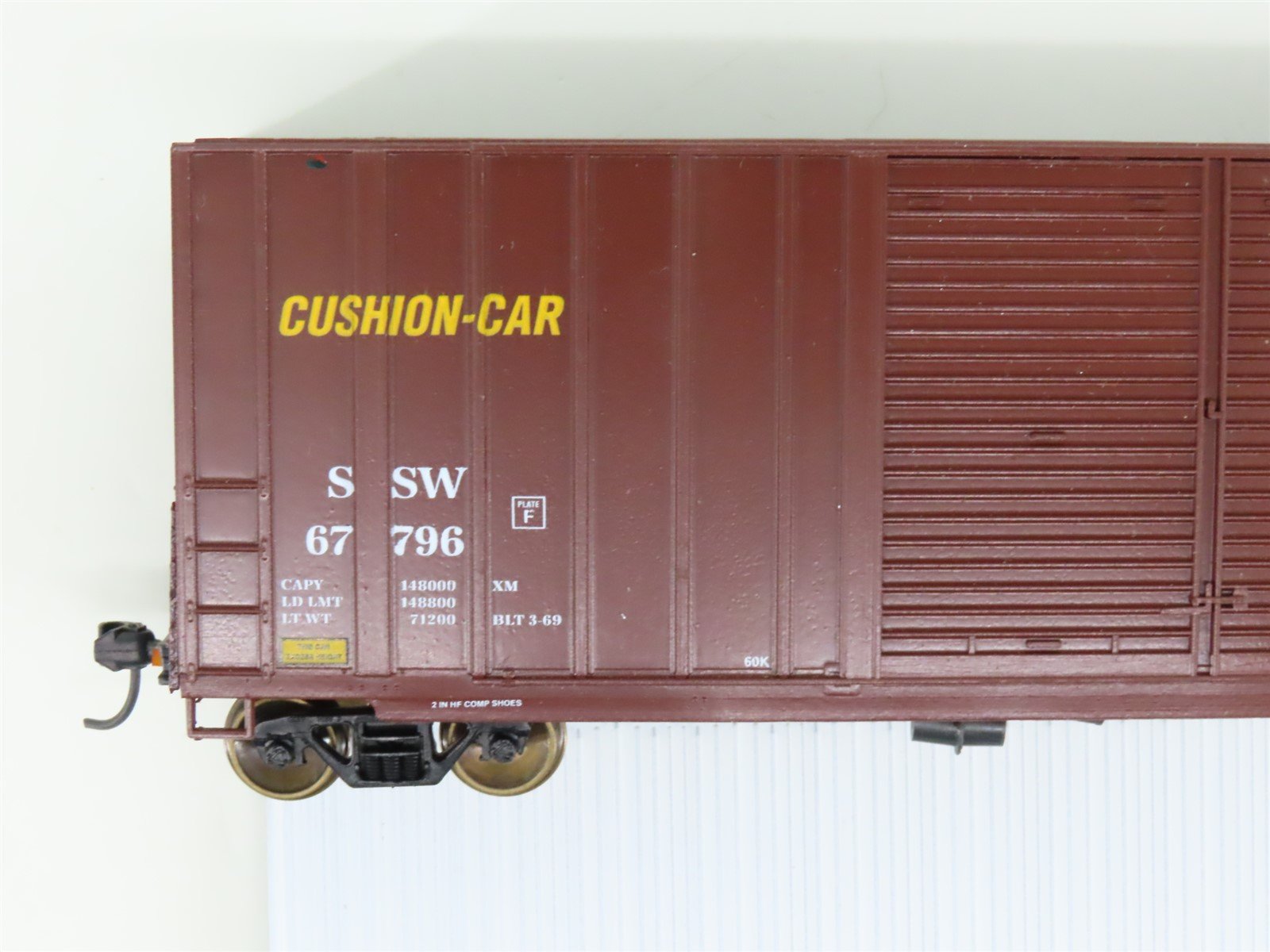 HO Scale LBF 1338 SSW Cotton Belt 50' Double Door Hi-Cube Box Car #67796