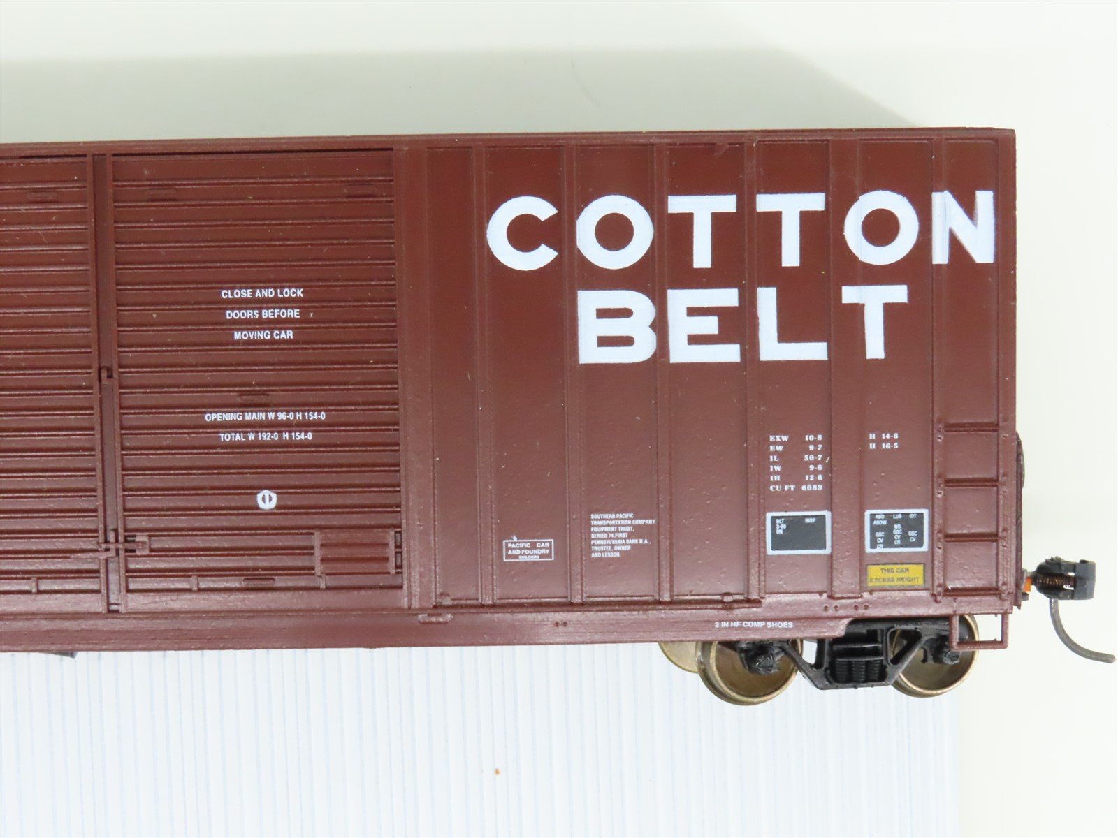 HO Scale LBF 1338 SSW Cotton Belt 50' Double Door Hi-Cube Box Car #67796