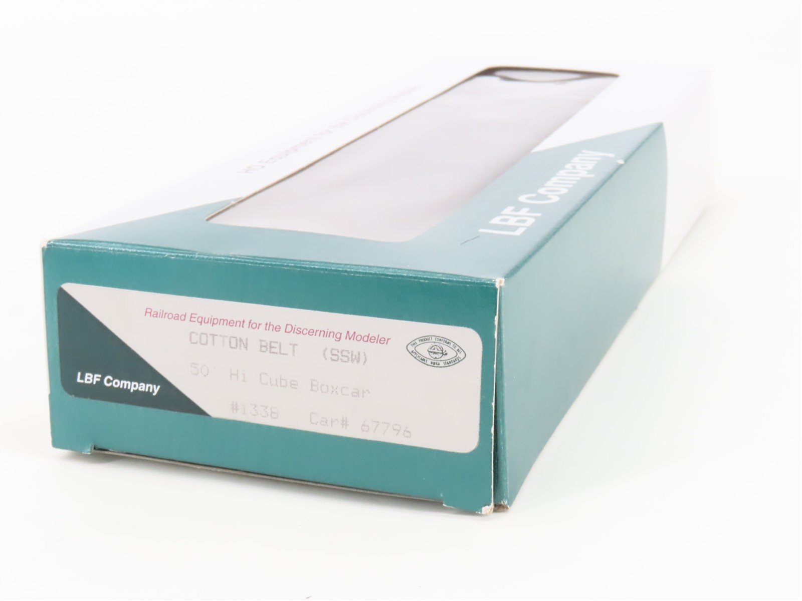 HO Scale LBF 1338 SSW Cotton Belt 50' Double Door Hi-Cube Box Car #67796