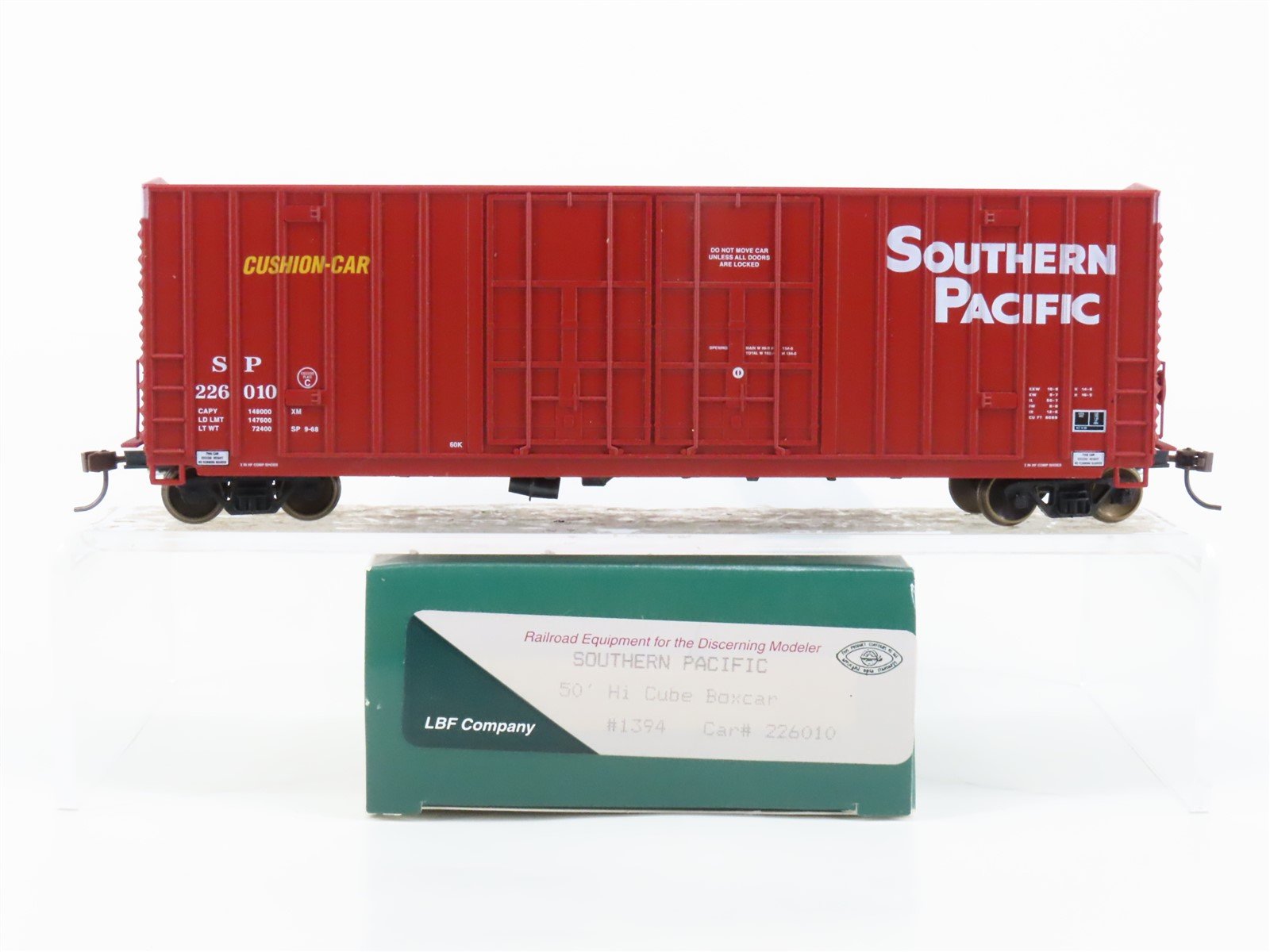 HO LBF 1394 SP Southern Pacific 50' Double Plug Door Hi-Cube Box Car #226010