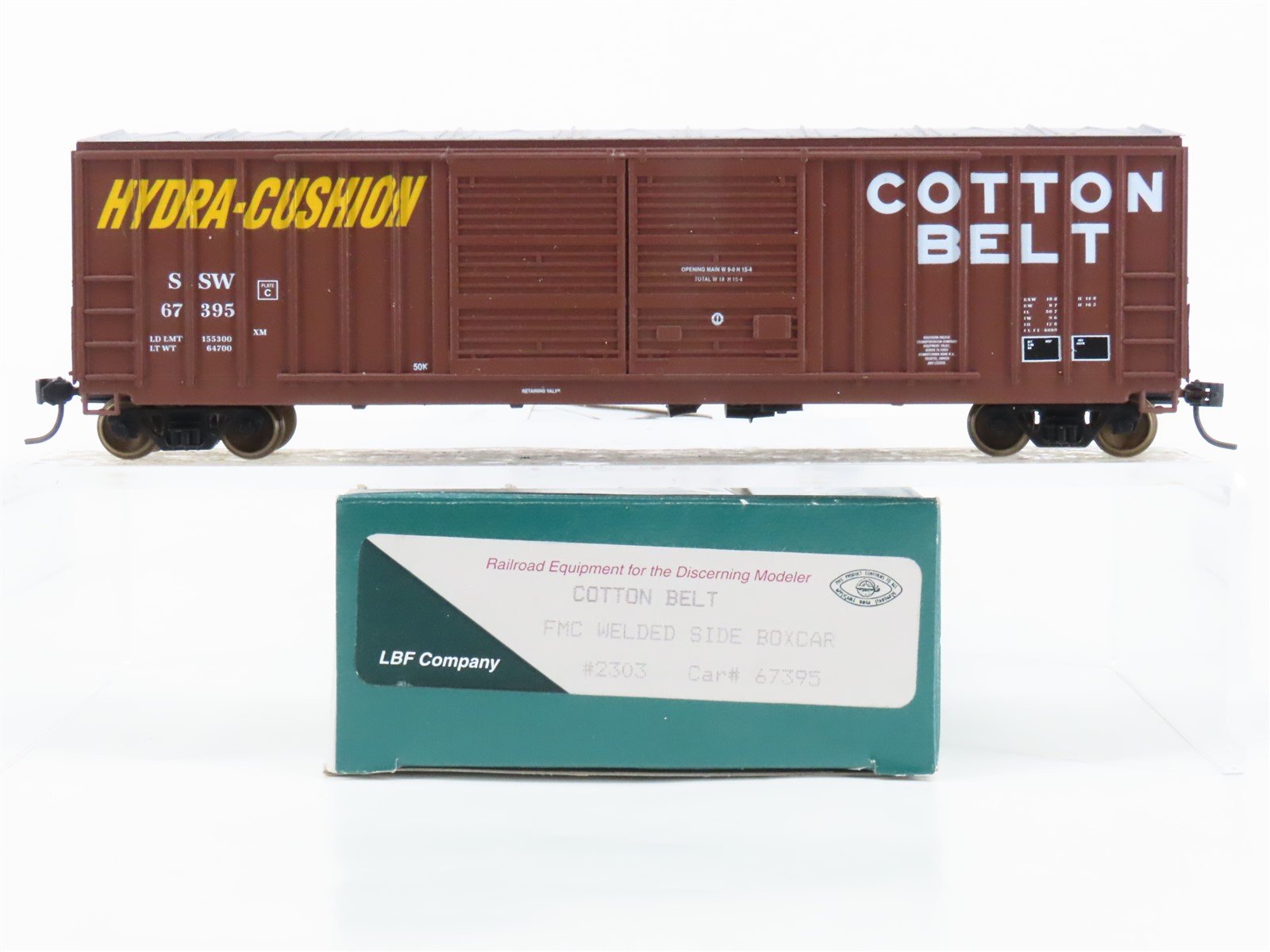 HO Scale LBF 2303 SSW Cotton Belt 50' FMC Welded Side Box Car #67395