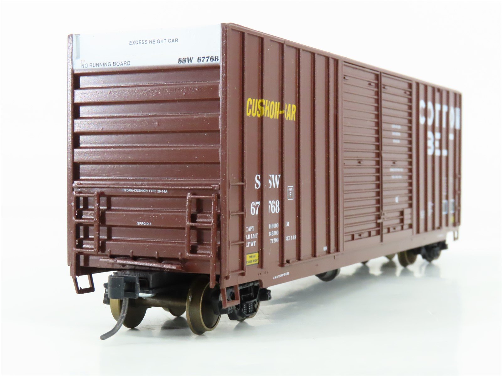HO Scale LBF 1338 SSW Cotton Belt 50' Double Door Hi-Cube Box Car #67768