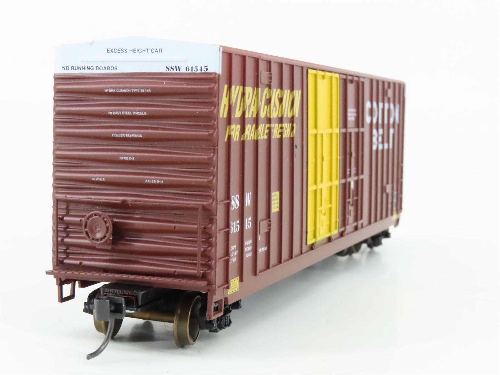HO Scale LBF 1395 SSW Cotton Belt 50' Double Plug Door Hi-Cube Box Car #61545