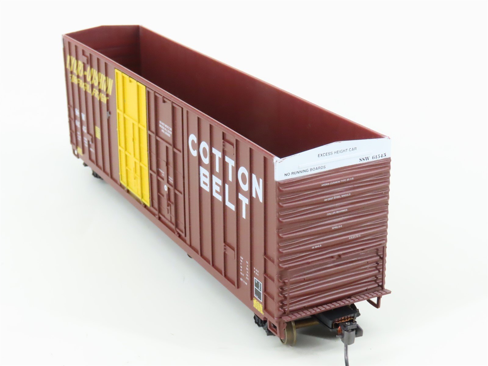 HO Scale LBF 1395 SSW Cotton Belt 50' Double Plug Door Hi-Cube Box Car #61545