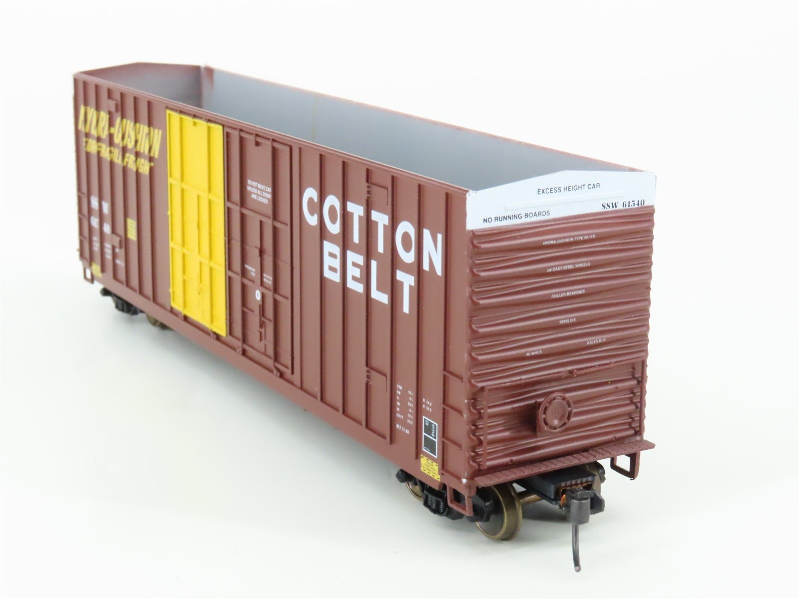 HO Scale LBF 1395 SSW Cotton Belt 50' Double Plug Door Hi-Cube Box Car #61540