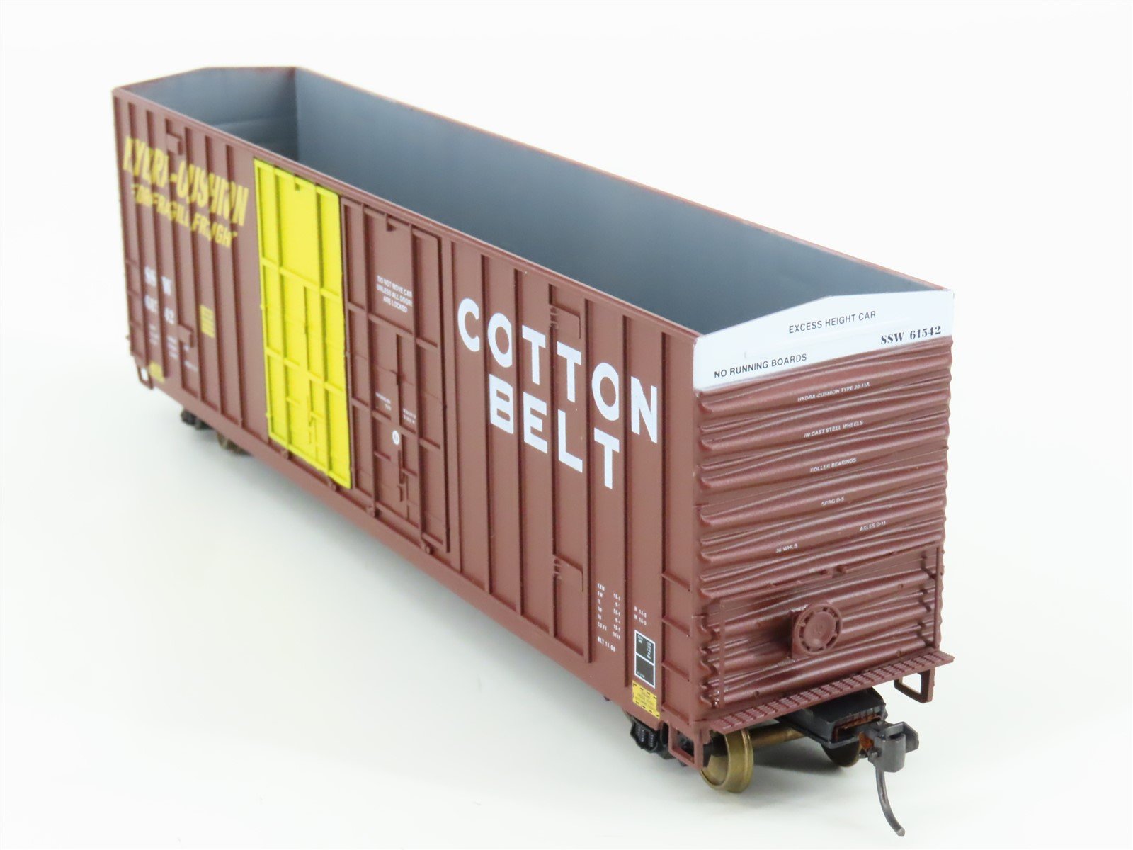 HO Scale LBF 1395 SSW Cotton Belt 50' Double Plug Door Hi-Cube Box Car #61542