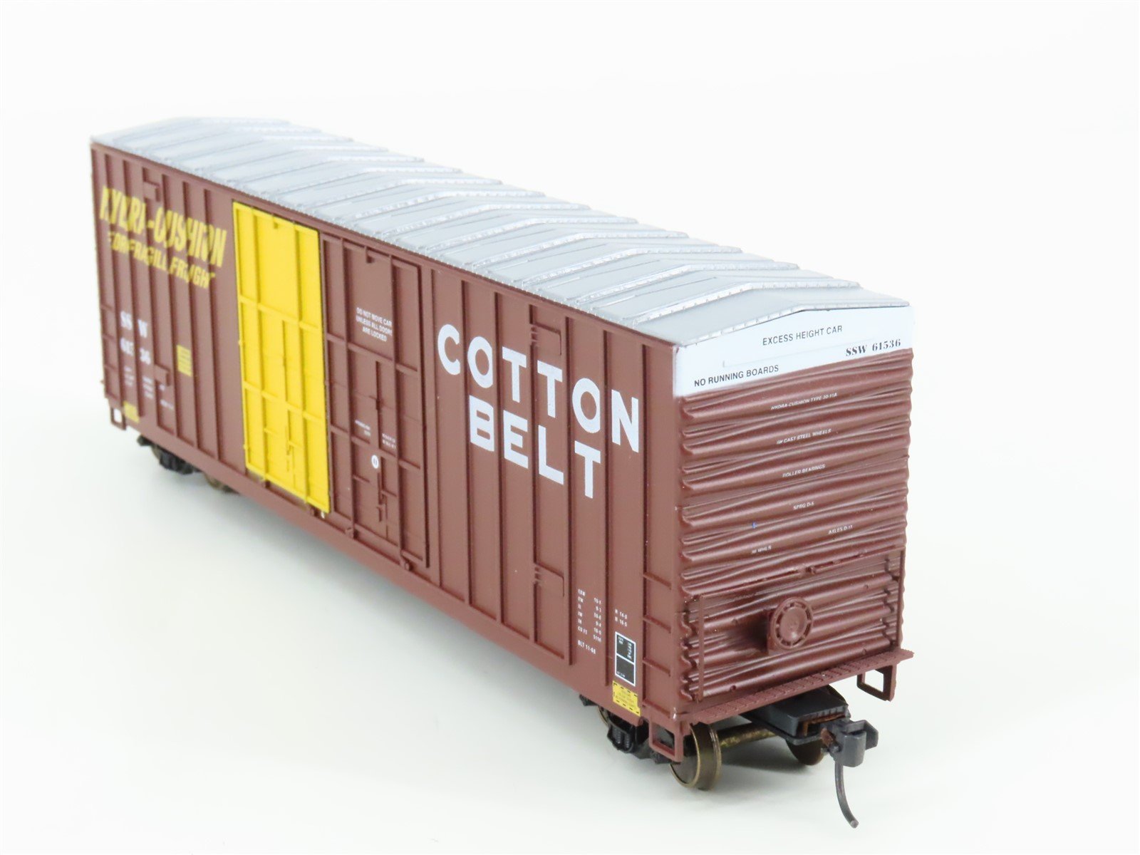 HO Scale LBF 1395 SSW Cotton Belt 50' Double Plug Door Hi-Cube Box Car #61536