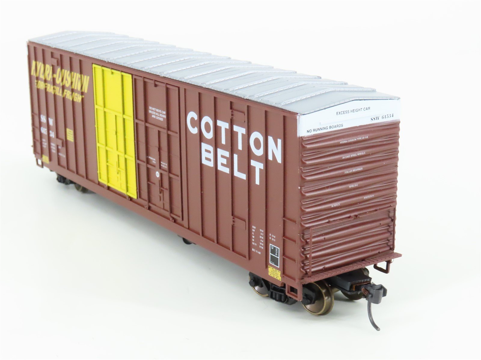 HO Scale LBF 1395 SSW Cotton Belt 50' Double Plug Door Hi-Cube Box Car #61534