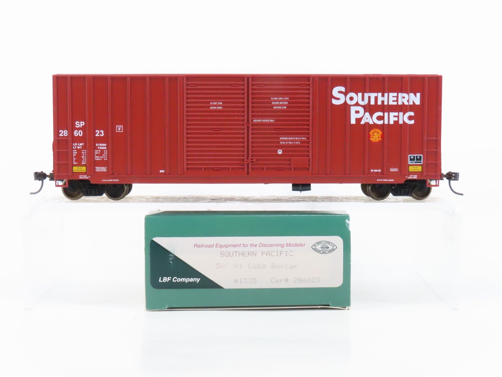 HO Scale LBF 1335 SP Southern Pacific 50' Double Door Hi-Cube Box Car #286023