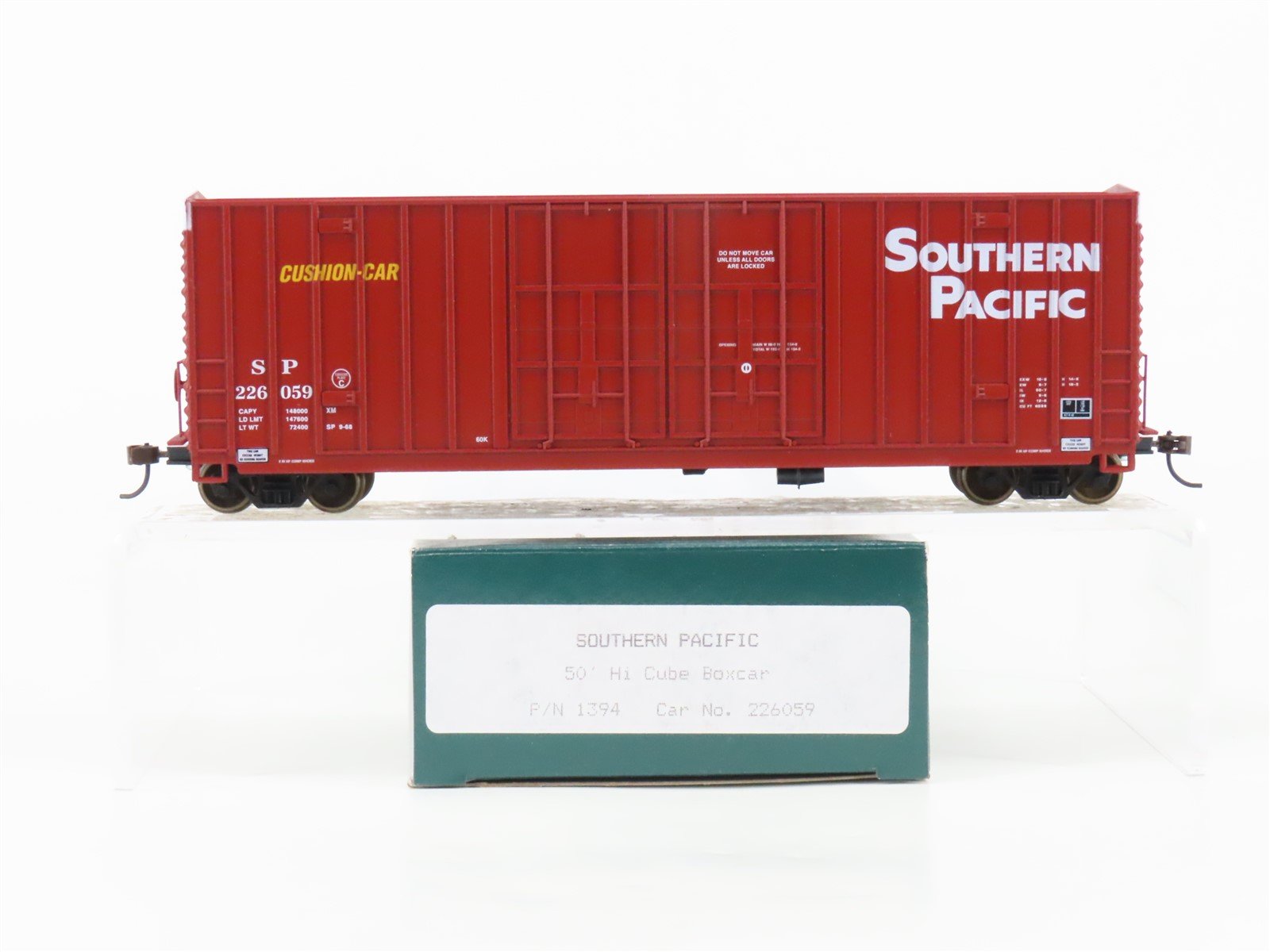 HO LBF 1394 SP Southern Pacific 50' Double Plug Door Hi-Cube Box Car #226059
