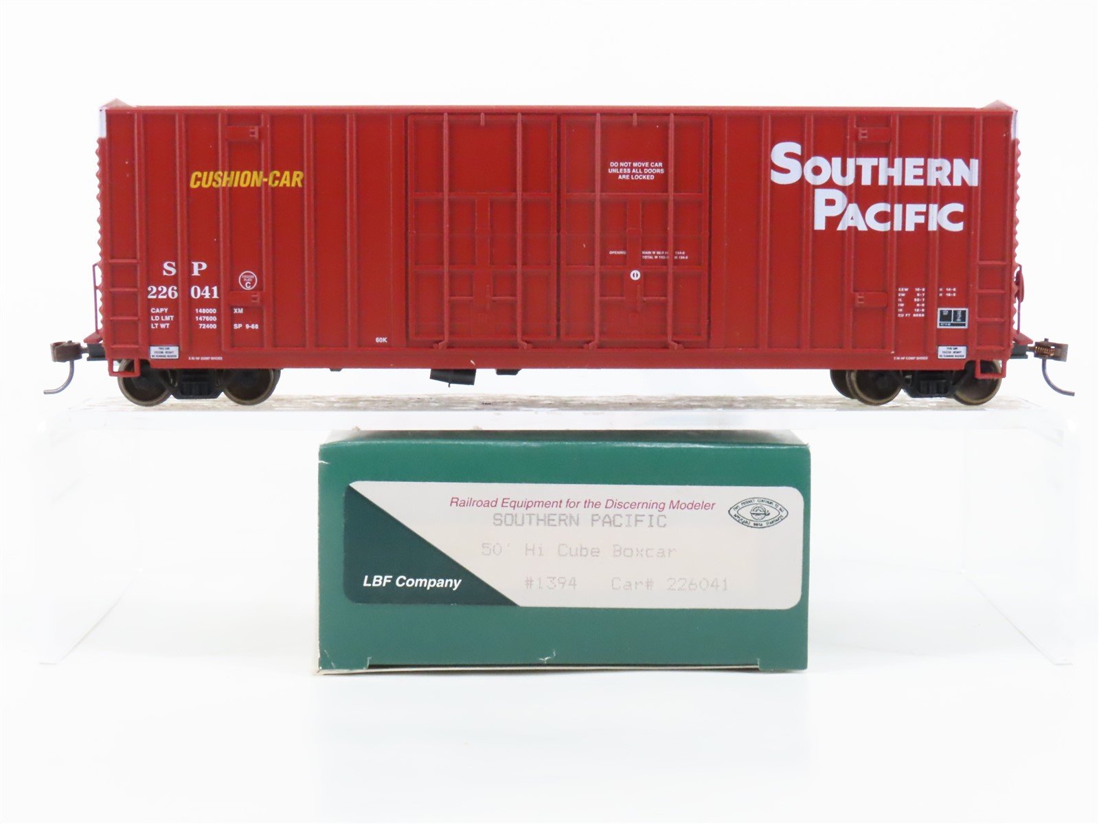 HO LBF 1394 SP Southern Pacific 50' Double Plug Door Hi-Cube Box Car #226041