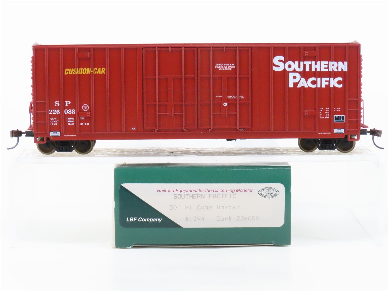 HO LBF 1394 SP Southern Pacific 50' Double Plug Door Hi-Cube Box Car #226088