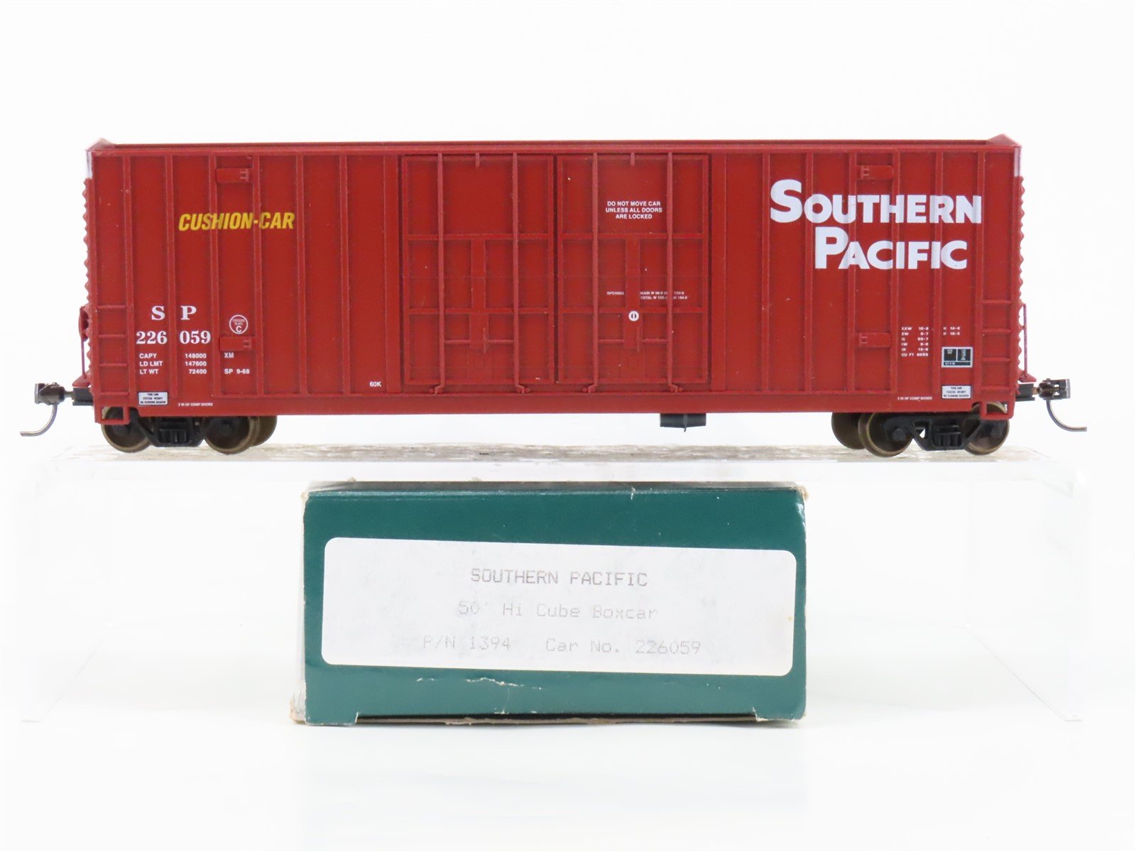 HO LBF 1394 SP Southern Pacific 50' Double Plug Door Hi-Cube Box Car #226059