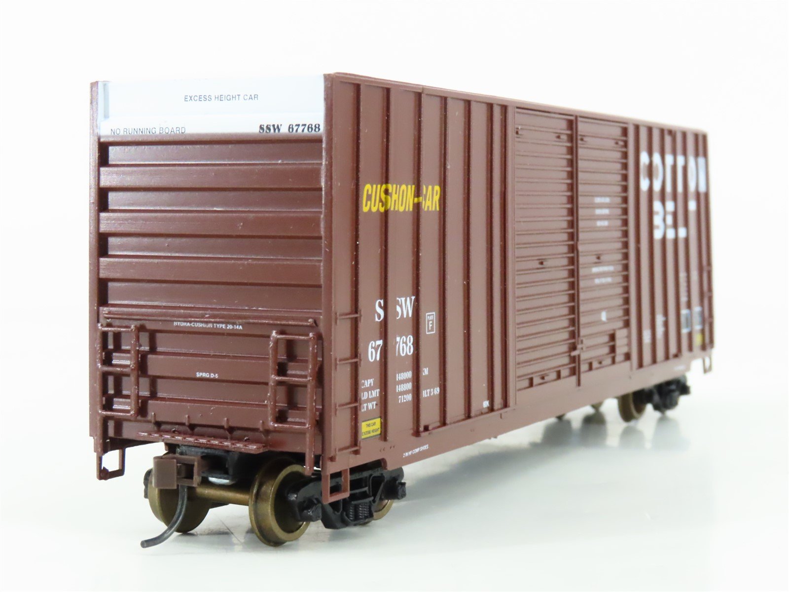 HO Scale LBF 51206 SSW Cotton Belt 50' Double Door Hi-Cube Box Car #67768