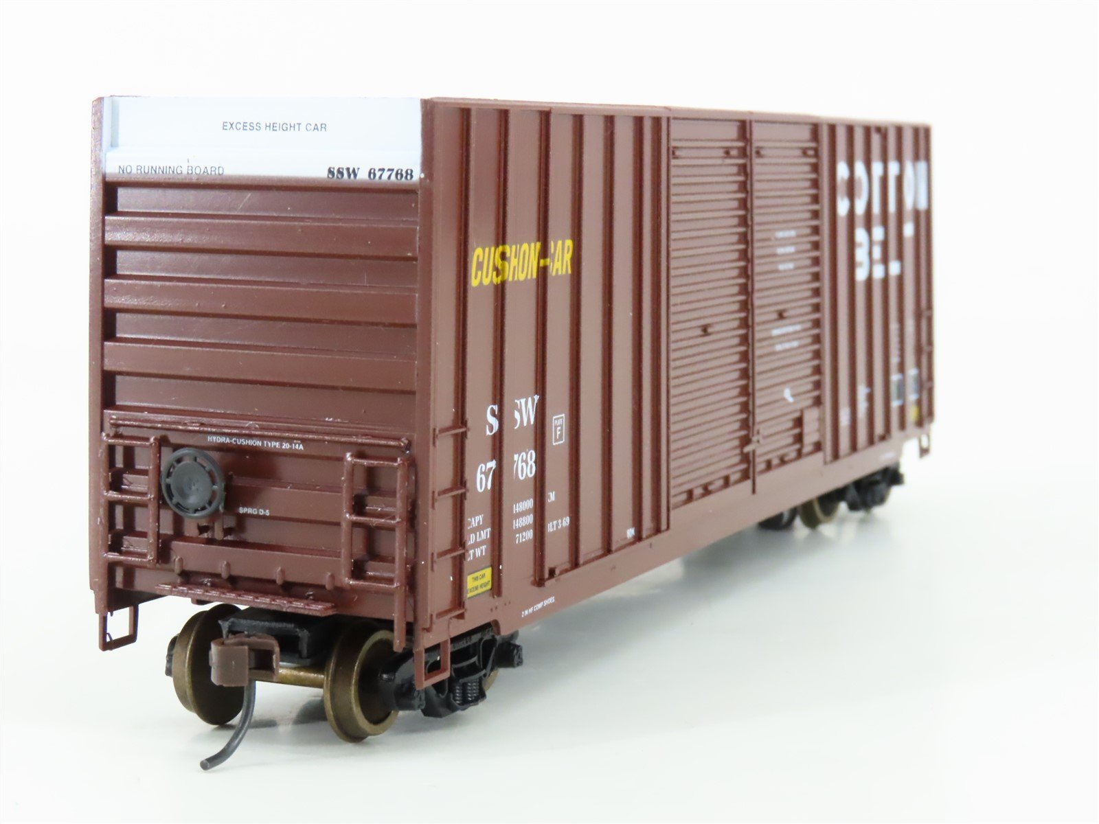HO Scale LBF 51206 SSW Cotton Belt 50' Double Door Hi-Cube Box Car #67768