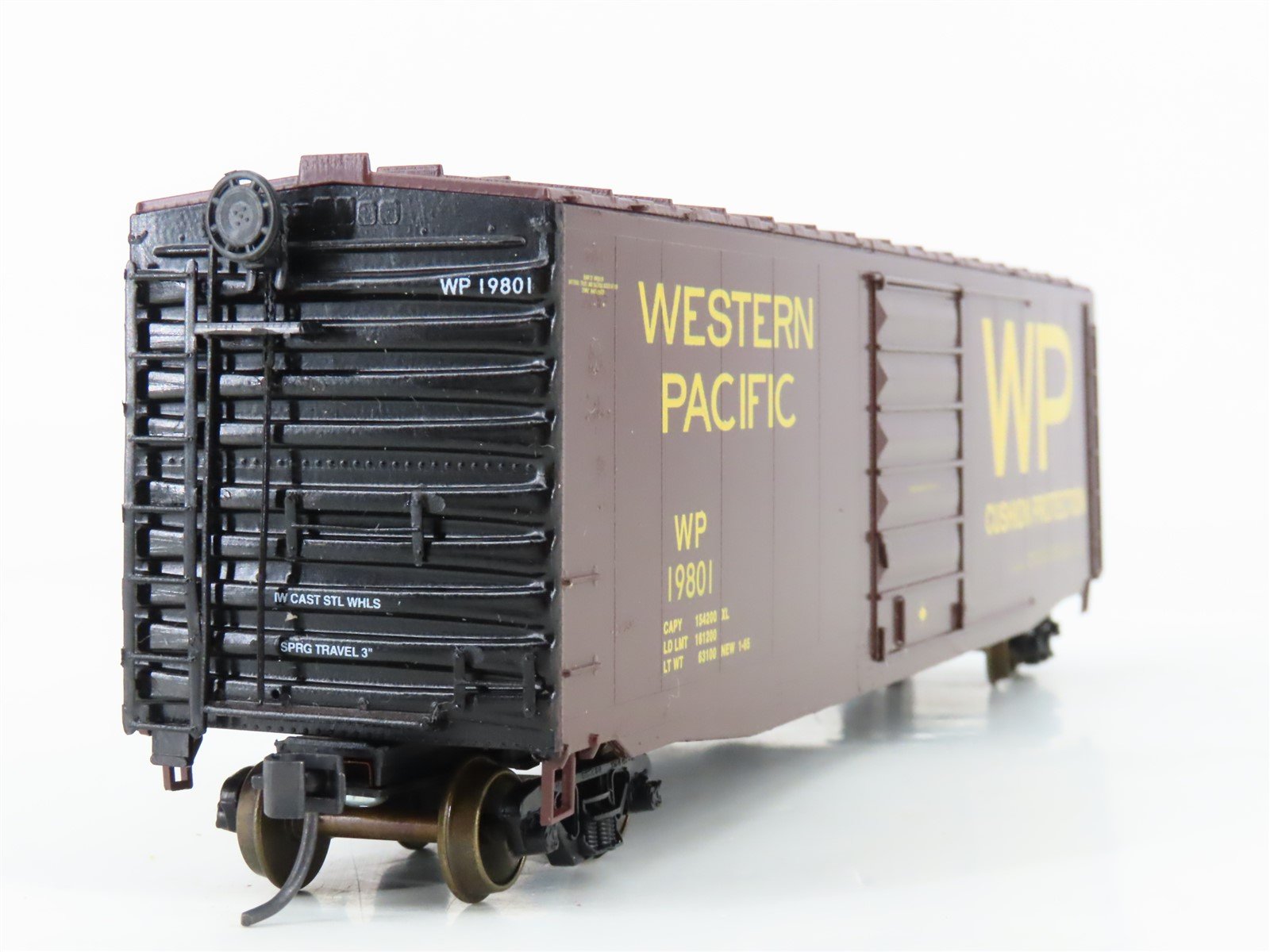 HO Scale LBF 1161 WP Western Pacific 50' PS-1 Single Door Box Car #19801