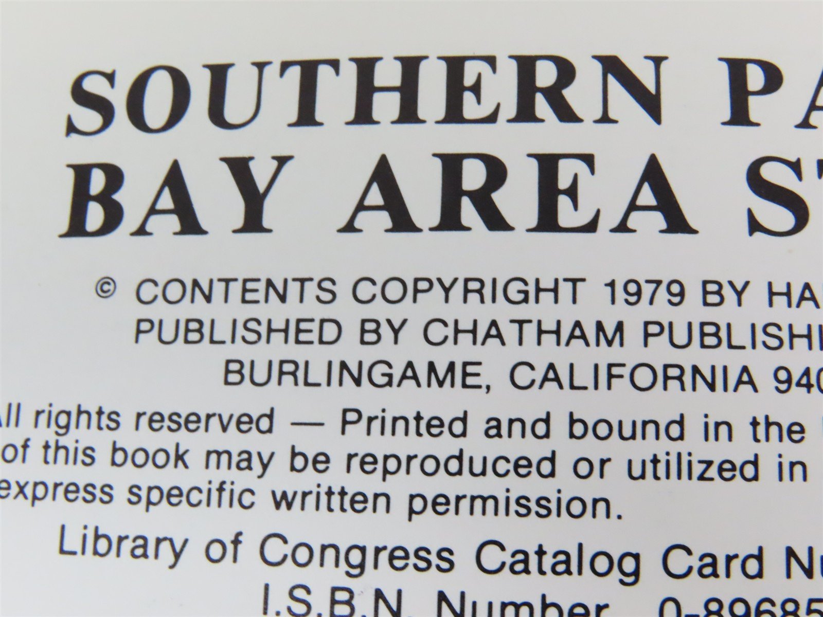 Southern Pacific Bay Area Steam by Harre W. Demoro ©1979 HC Book