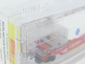 Z Micro-Trains MTL 54000021 BN Burlington Northern 70' Well Car w/ Container