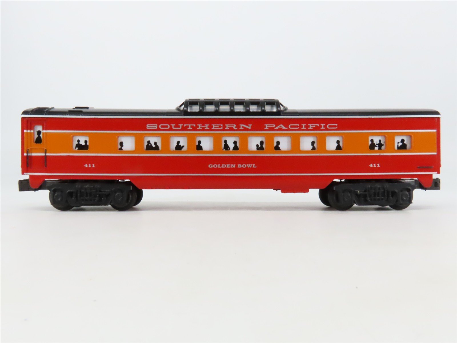O Gauge 3-Rail K-Line SP "Daylight" Vista Dome Passenger Car #411 "Golden Bowl"