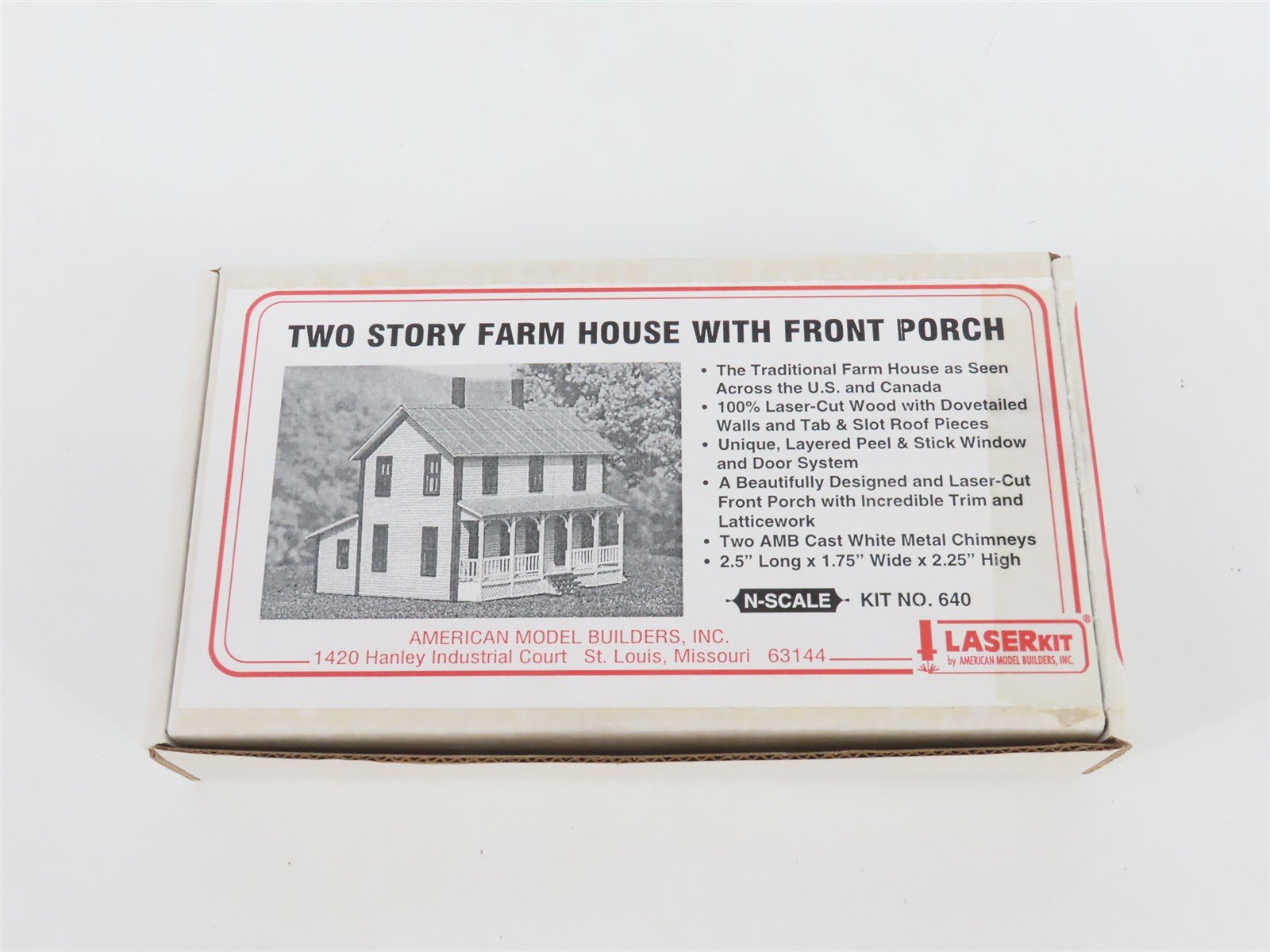 N 1/160 Scale AMB LaserKit #640 Two Story Farm House w/ Front Porch