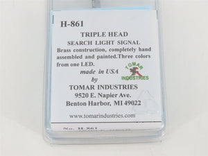 HO 1/87 Scale Tomar BRASS H-861 Triple Head Search Light Signal
