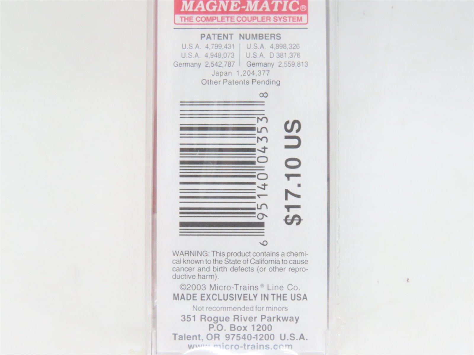 N Scale Micro-Trains MTL 25260 BAR Bangor & Aroostook 50' Box Car #5639