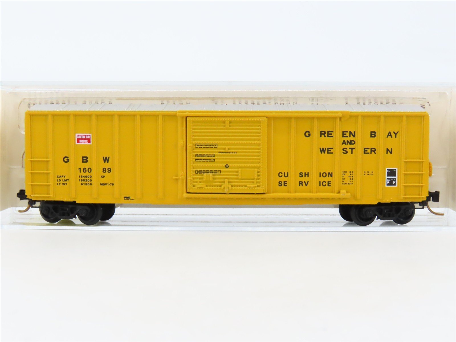 N Kadee Micro-Trains MTL 25230 GBW Green Bay Route 50' Rib Side Box Car #16089