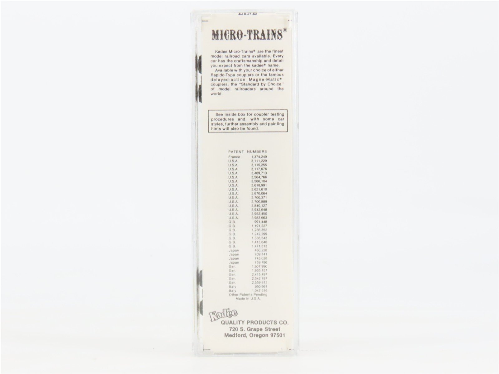 N Kadee Micro-Trains MTL 25230 GBW Green Bay Route 50' Rib Side Box Car #16089