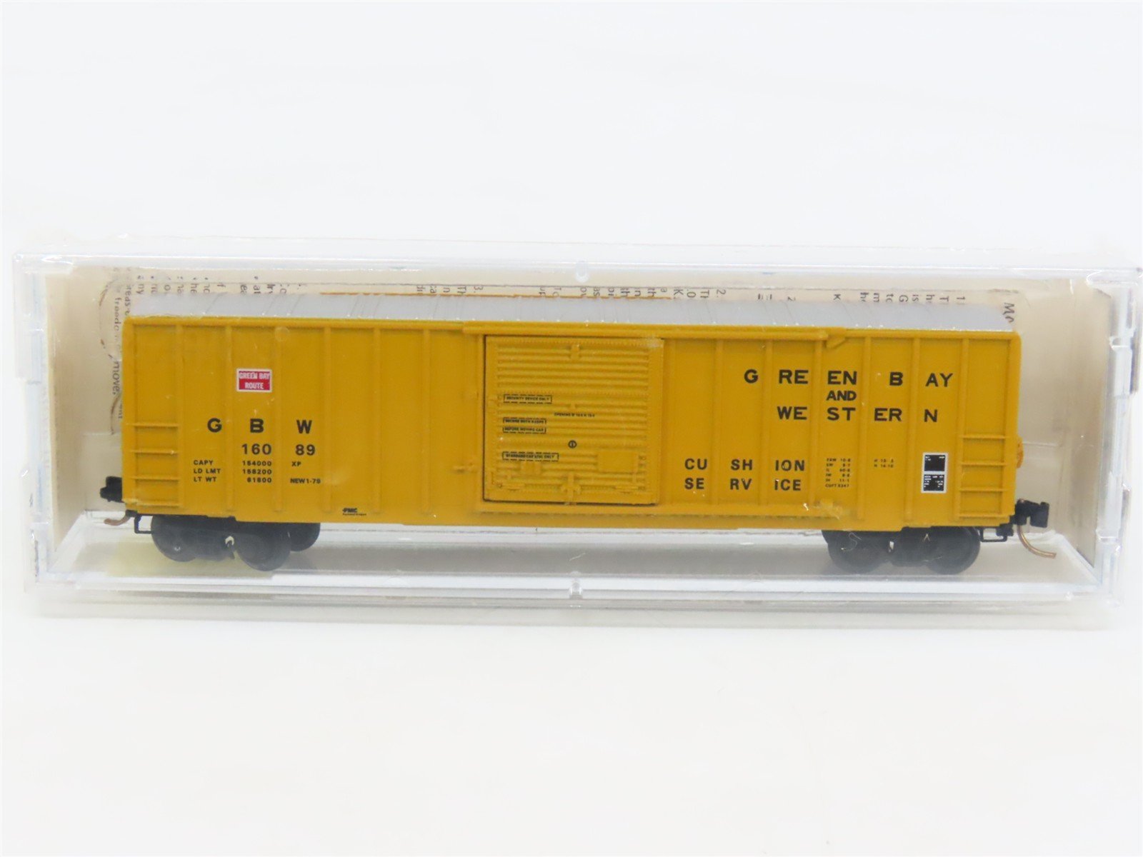 N Kadee Micro-Trains MTL 25230 GBW Green Bay Route 50' Rib Side Box Car #16089