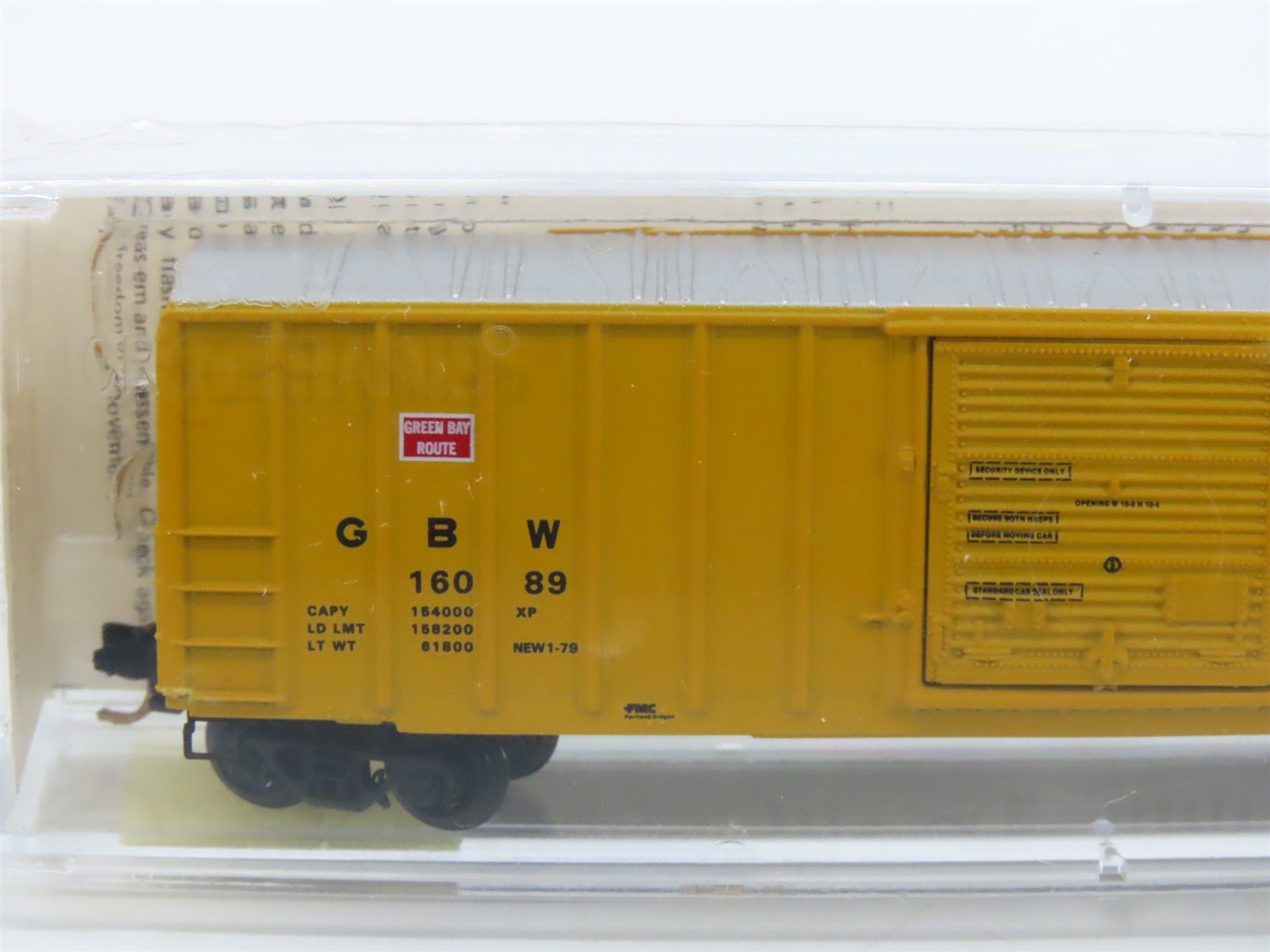 N Kadee Micro-Trains MTL 25230 GBW Green Bay Route 50' Rib Side Box Car #16089