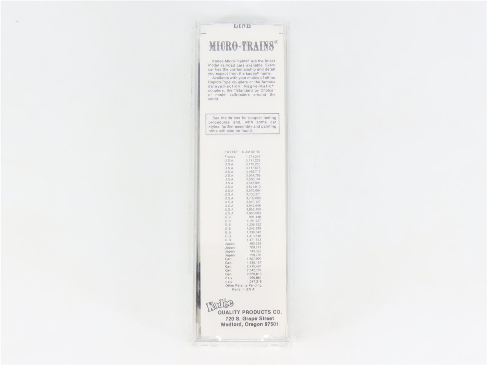 N Kadee Micro-Trains MTL 25230 GBW Green Bay Route 50' Rib Side Box Car #16089