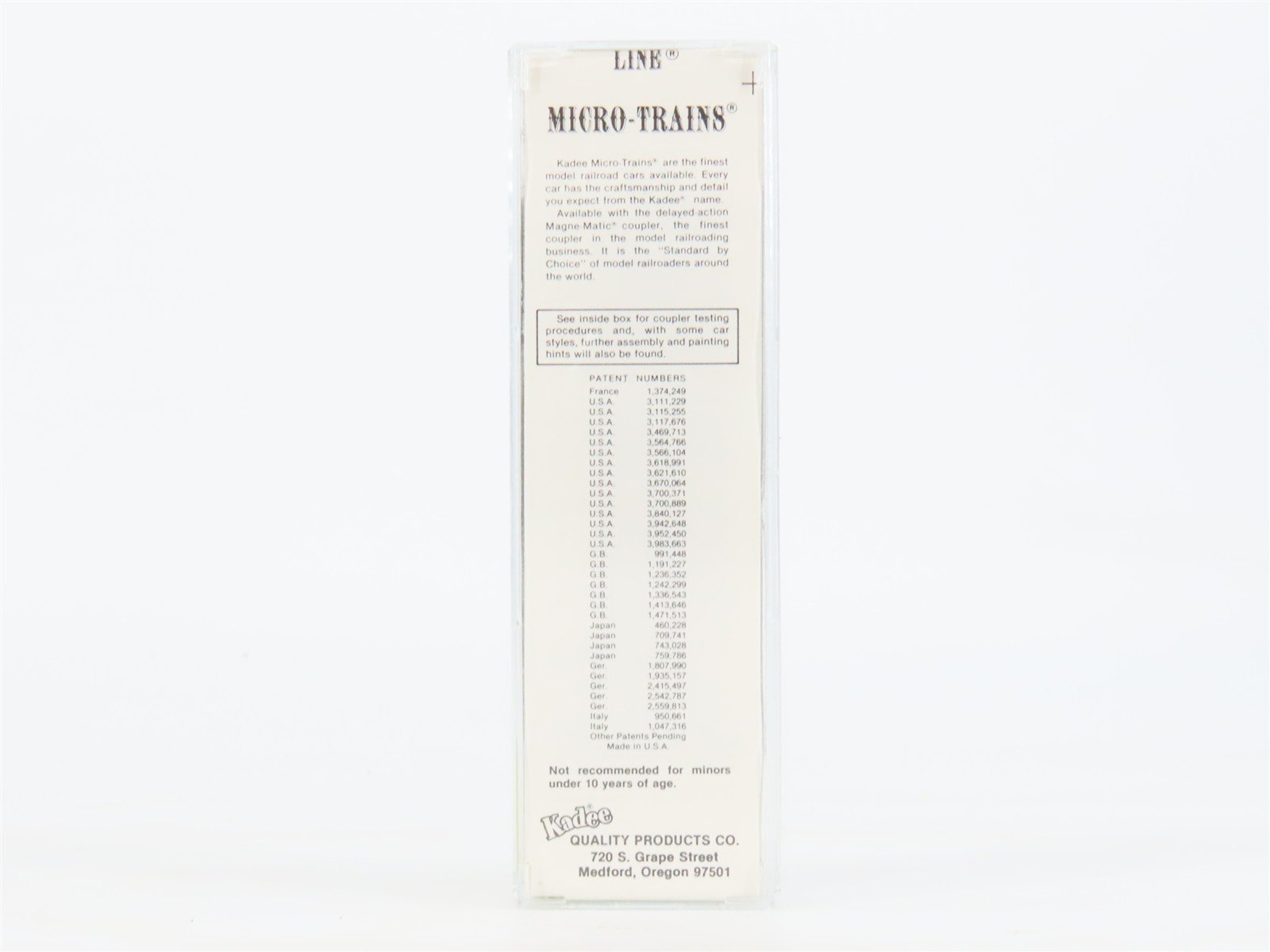 N Kadee Micro-Trains MTL 20760 SP Southern Pacific Overnights 40' Boxcar #163058