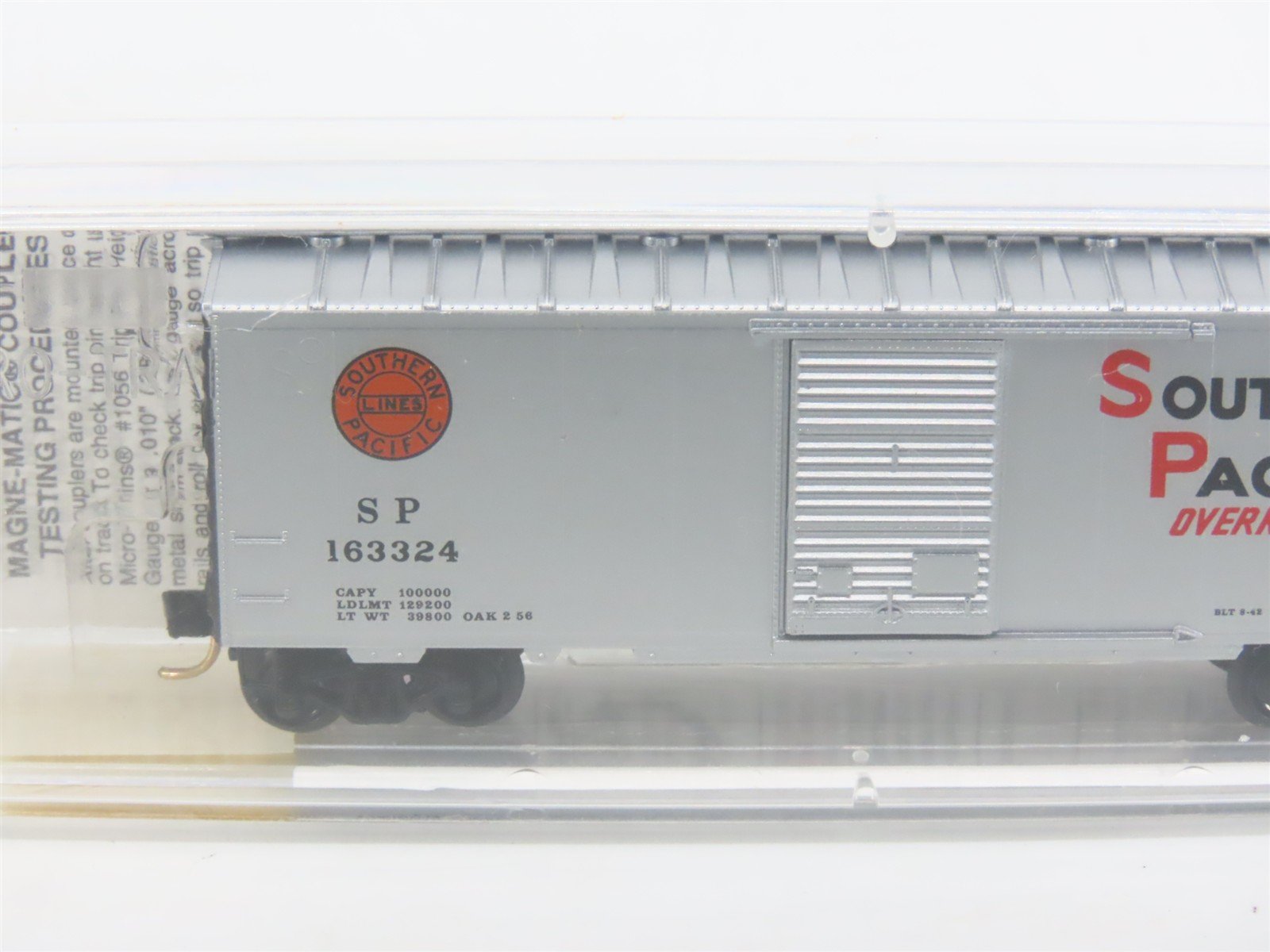 N Scale Micro-Trains MTL 20760 SP Southern Pacific Overnights 40' Boxcar #163324