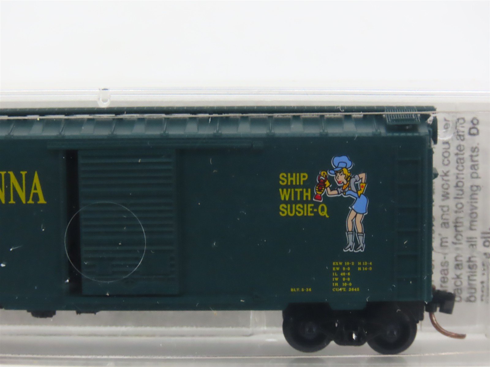 N Scale Micro-Trains MTL 20670 NYSW Susquehanna Susie Q 40' Box Car #508