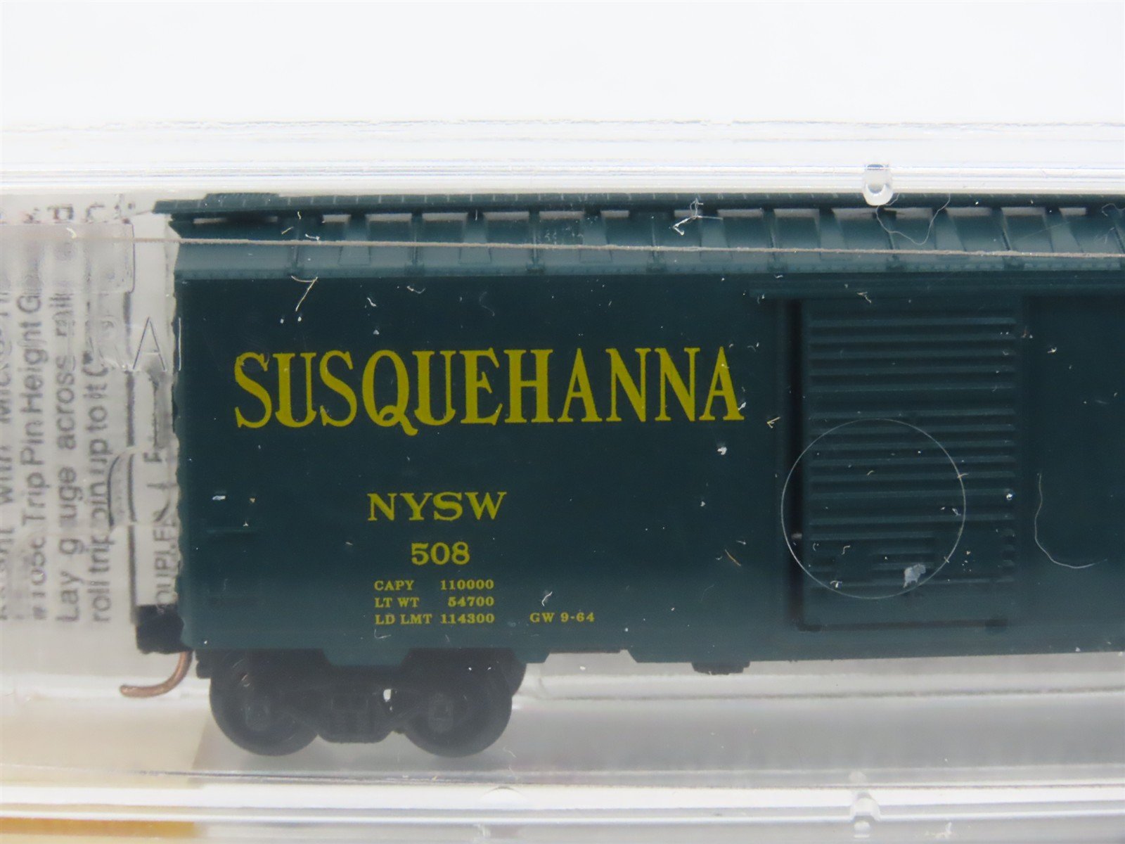 N Scale Micro-Trains MTL 20670 NYSW Susquehanna Susie Q 40' Box Car #508