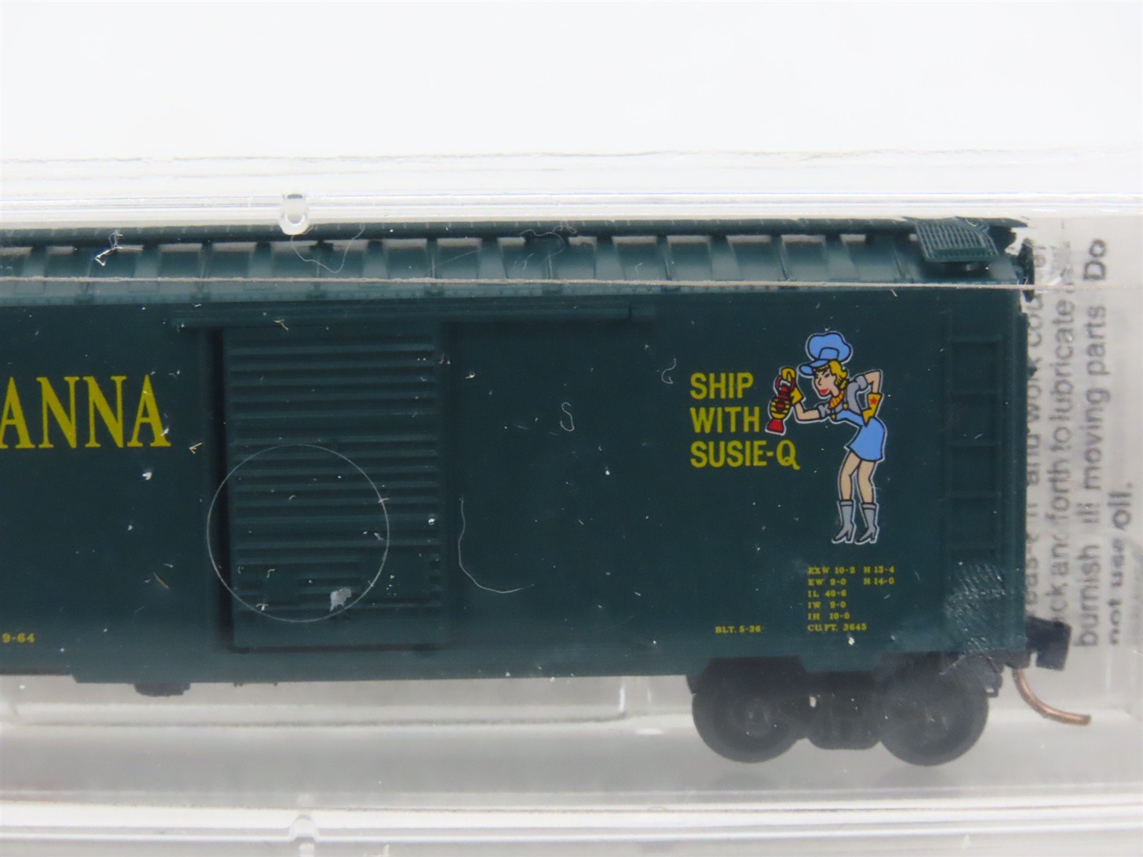 N Scale Micro-Trains MTL 20670 NYSW Susquehanna Susie Q 40' Box Car #508