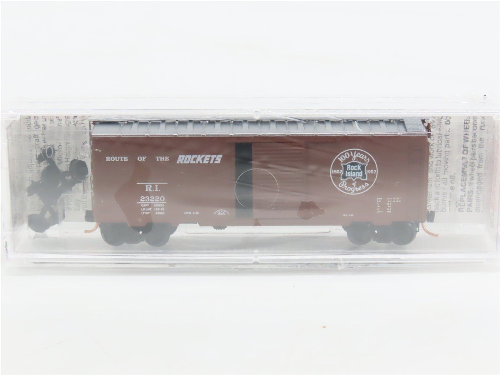 N Scale Micro-Trains MTL 20700 RI Route Of The Rockets 40' Box Car #23220