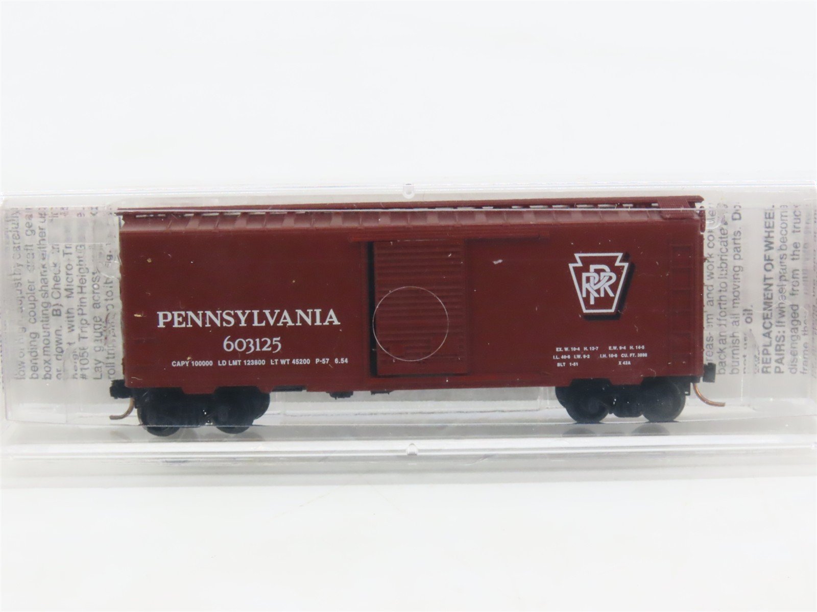 N Scale Micro-Trains MTL 20780 PRR Pennsylvania 40' Single Door Box Car #603125