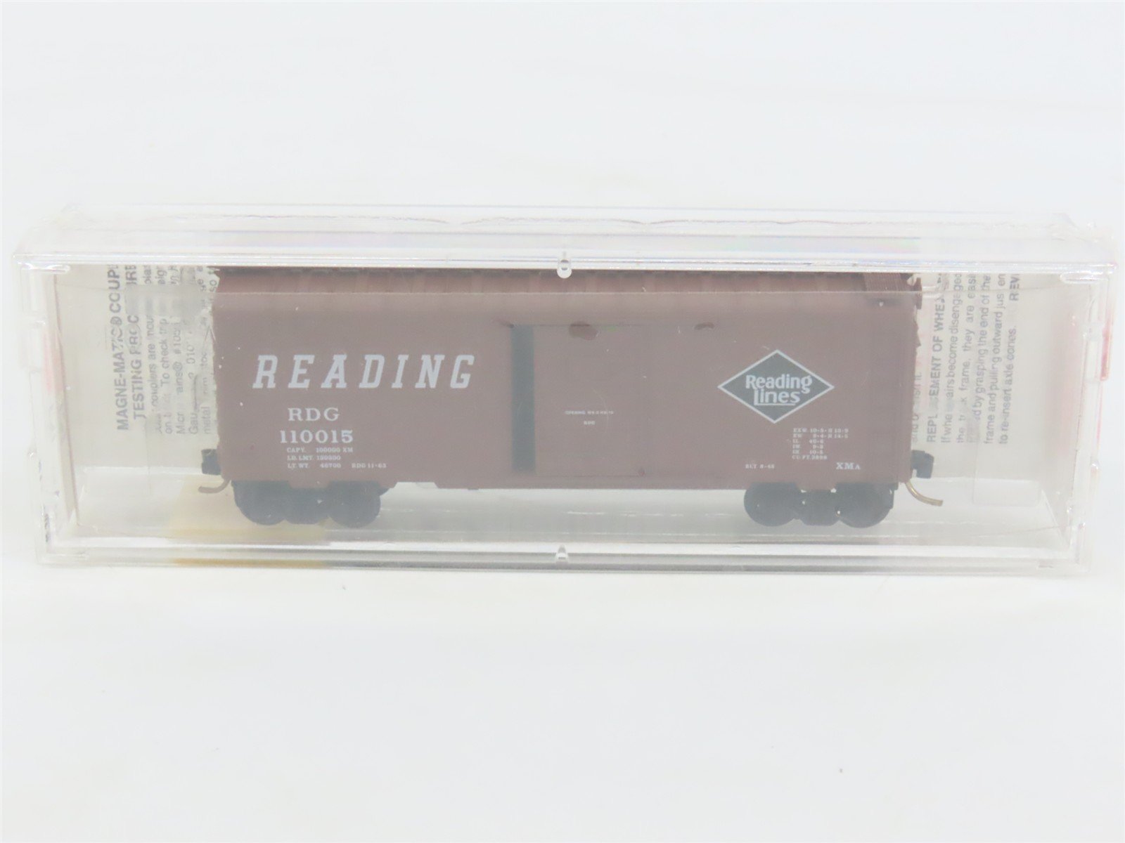 N Scale Micro-Trains MTL 20810 RDG Reading Lines 40' Single Door Box Car #110015