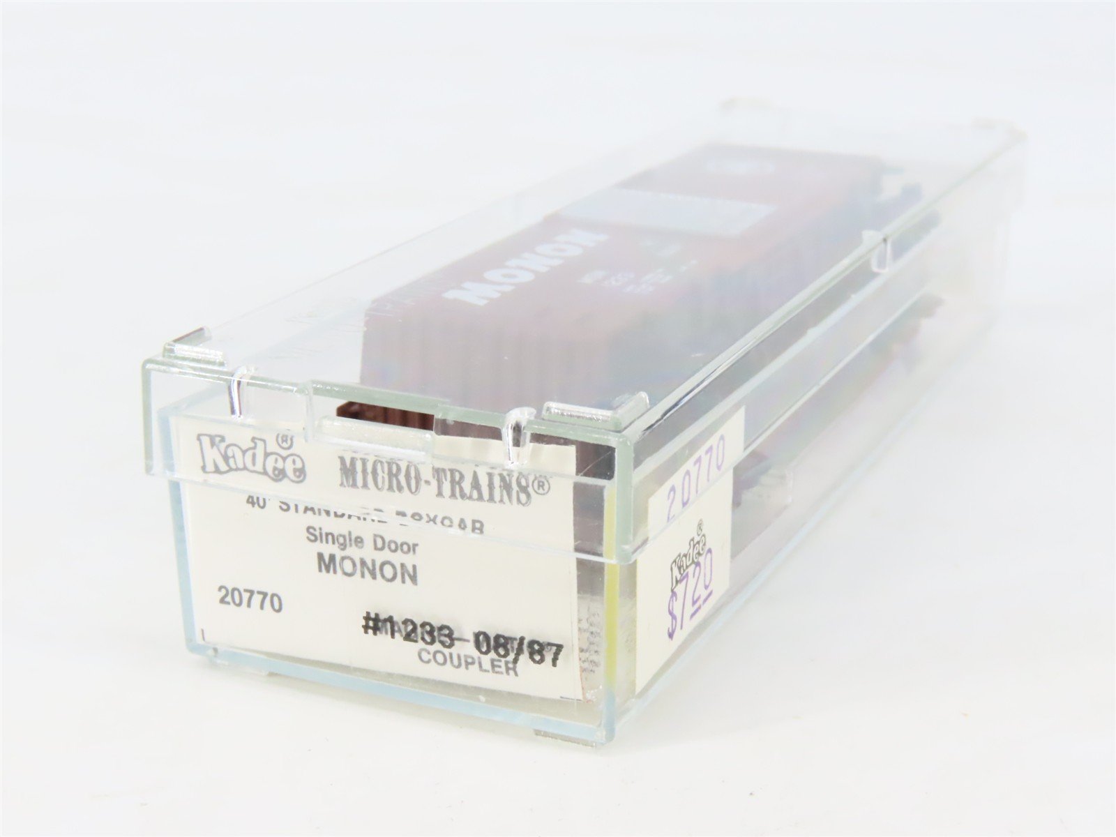 N Scale Kadee Micro-Trains MTL 20770 MON MONON 40' Single Door Box Car #1233