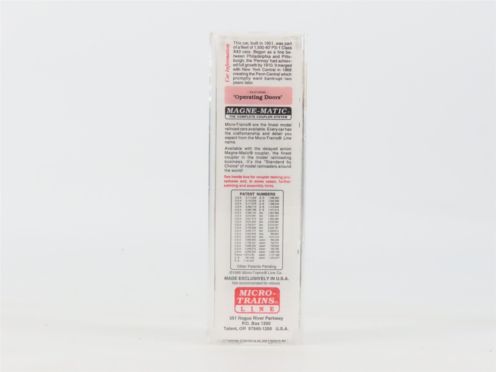 N Scale Micro-Trains MTL 20780/2 PRR Pennsylvania 40' Single Door Boxcar #603120