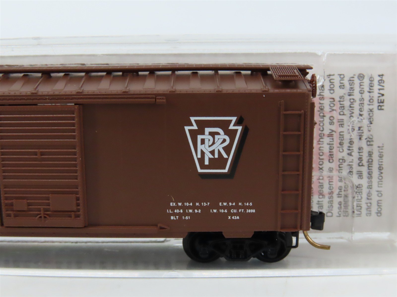 N Scale Micro-Trains MTL 20780/3 PRR Pennsylvania 40' Single Door Boxcar #603499