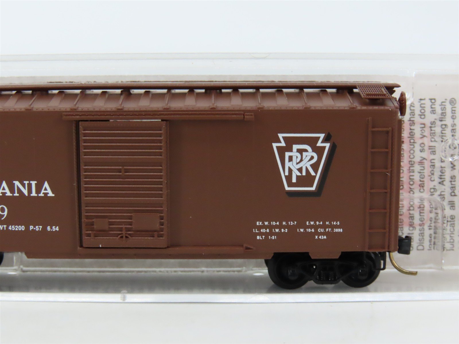 N Scale Micro-Trains MTL 20780/3 PRR Pennsylvania 40' Single Door Boxcar #603499