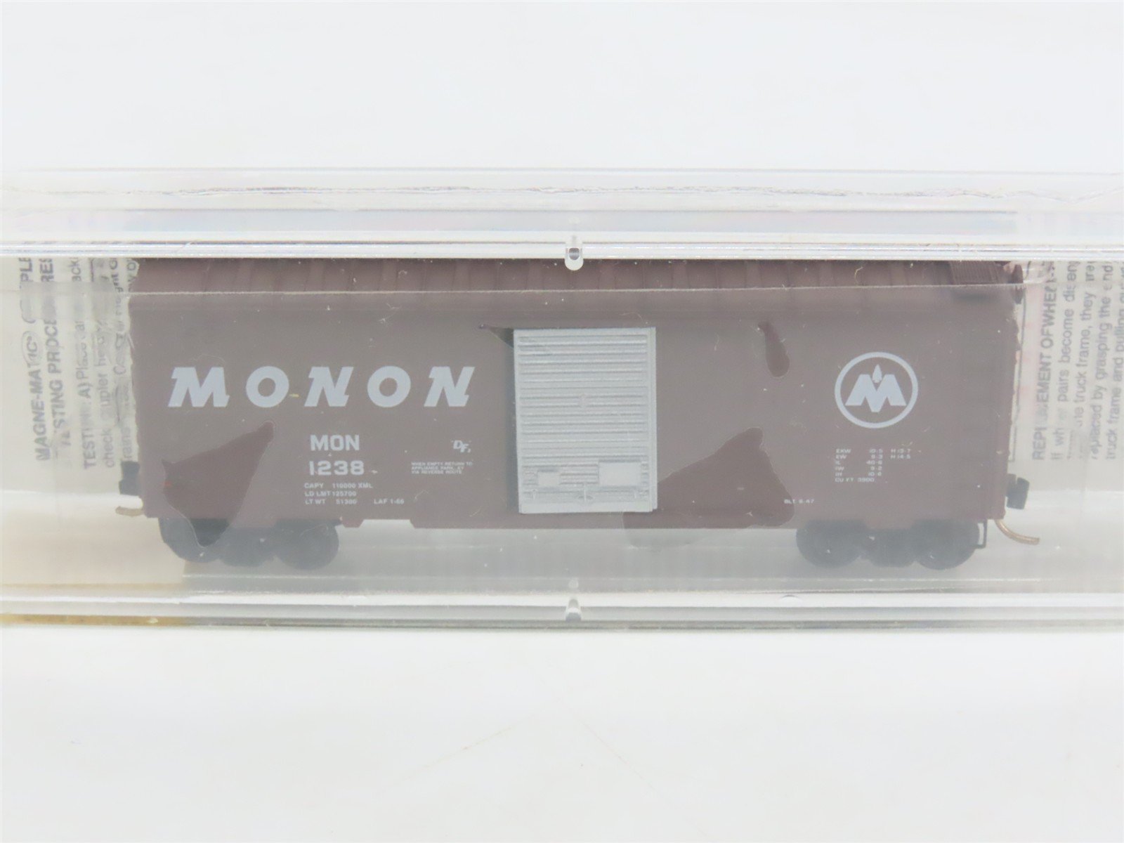 N Scale Micro-Trains MTL 20770 MON MONON 40' Single Door Box Car #1238