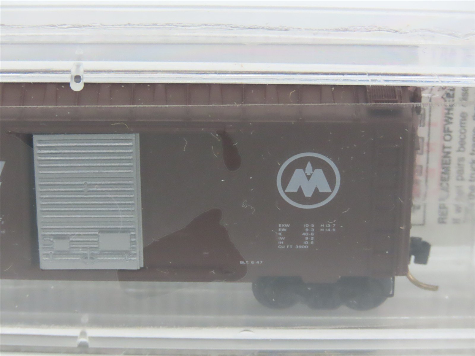 N Scale Micro-Trains MTL 20770 MON MONON 40' Single Door Box Car #1238